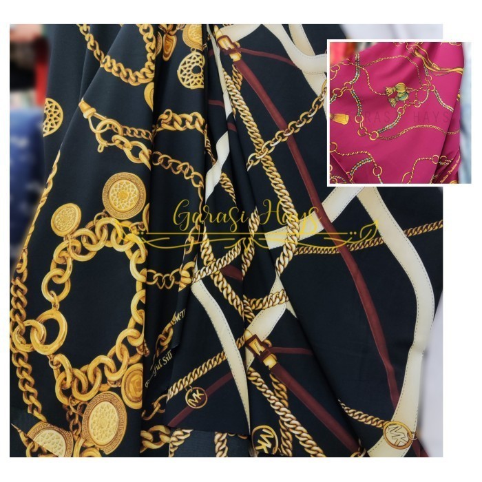 Terlaris Kain Silk Satin Sutra Motif Versace Lebar 150 Cm Naturecolections Promo Terbaru