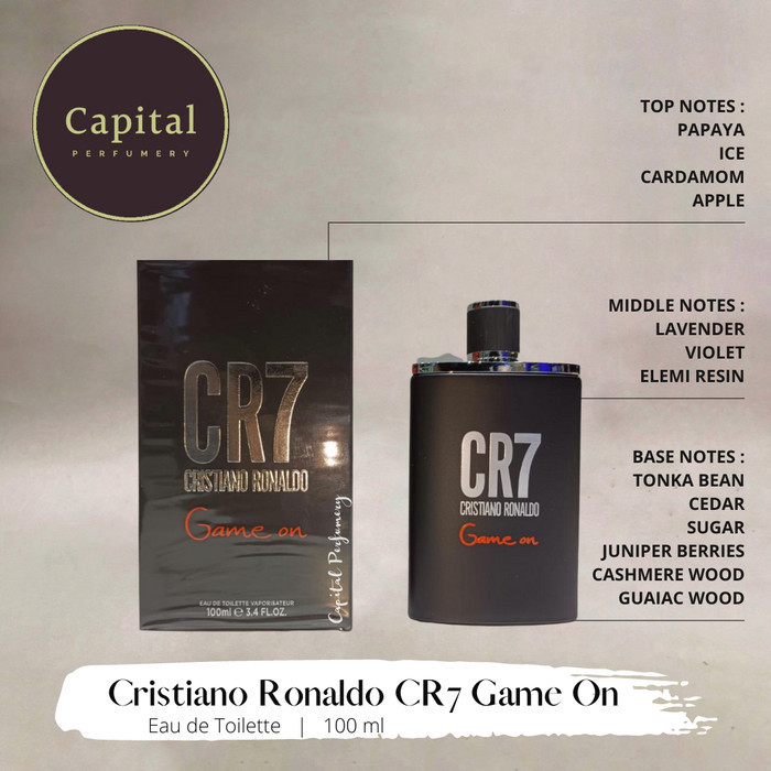 PARFUM ORIGINAL C RONALDO CR7 GAME ON FOR MEN EDT 100ML