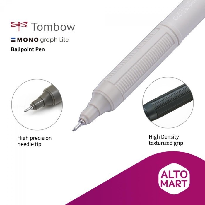 

Tombow Mono Graph Lite Ballpoint Pen Pulpen Bolpoin SMOKY 0.38 0.5 mm -fo3