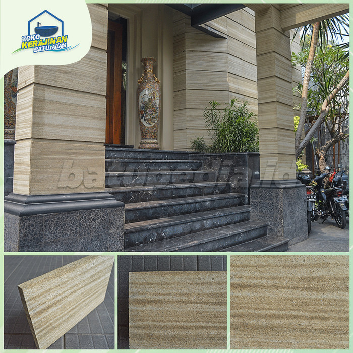 Terlaris Batu Alam Dinding Bali Brown Motif Seperti Marmer Khusus Untuk Dinding Promo Terbaru