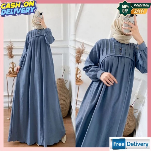 Ghamis Elegan Gamis Dewasa Terbaru 2024 Games Bsju Perempuan Tren Dress Lebaran Idul Fitri Dres Wani