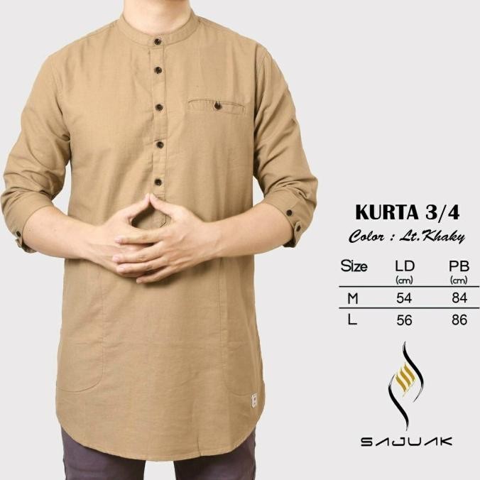 Baju Koko Pria Kemeja koko Terbaru Produck Sajuak/Agera Original