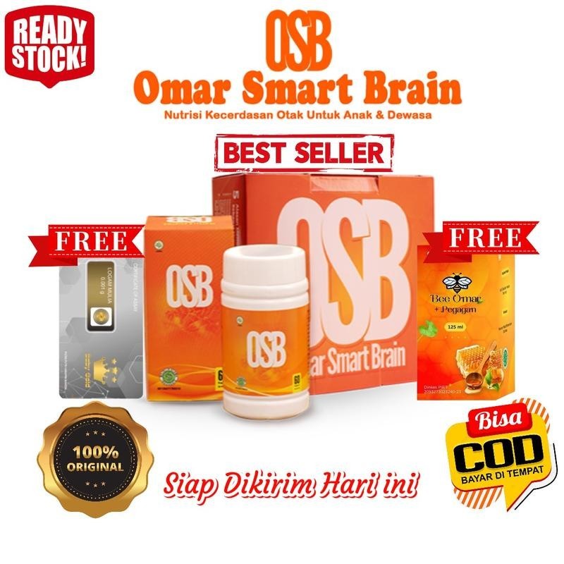 

OSB Vitamin Otak Anak dan Dewasa Omar Smart Brain Kapsul Original Free Madu - Bisa COD