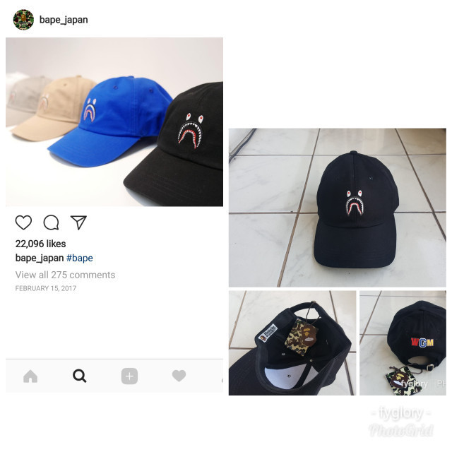 TOPI BASEBALL BAPE SHARK