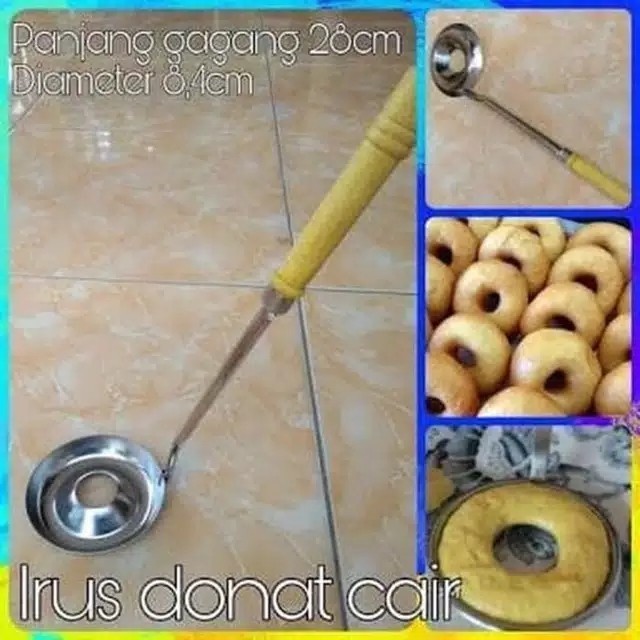 Terlaris Cetakan Donat Cair Gagang Panjang /Spatula Celup Cetakan Donat Goreng Promo Terbaru