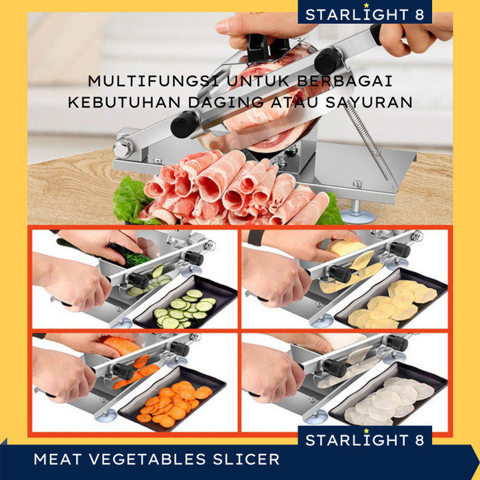 Alat Pemotong Giris Daging Slice Tipis Manual Stainless Steel