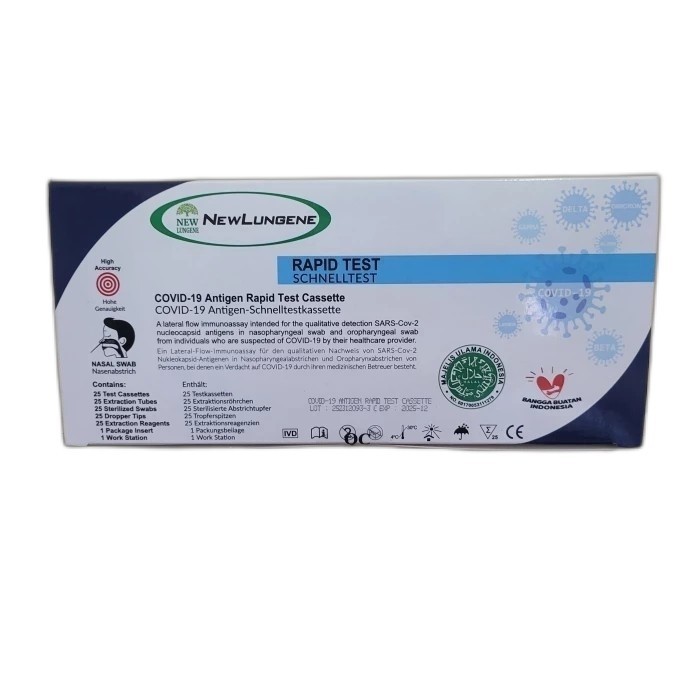 New Lungene Nasal Isi 25 Pcs Swab Test Antigen Original