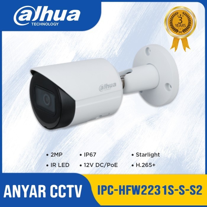 DAHUA IPC-HFW2231S-S-S2 IPC HFW2231S S S2 / IP CAMERA DAHUA 1080P WDR