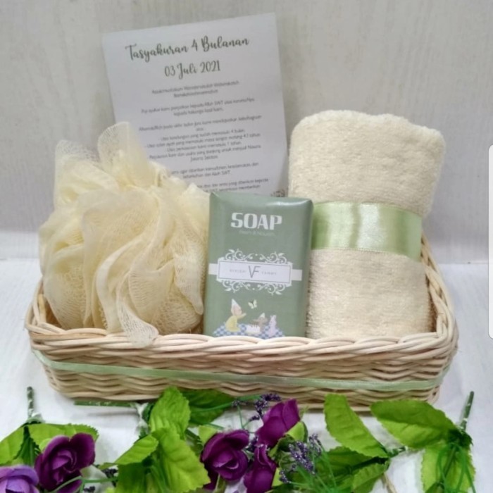 

Ready Hampers baby 4bulanan/aqiqah/handuk-sabun-shower puff