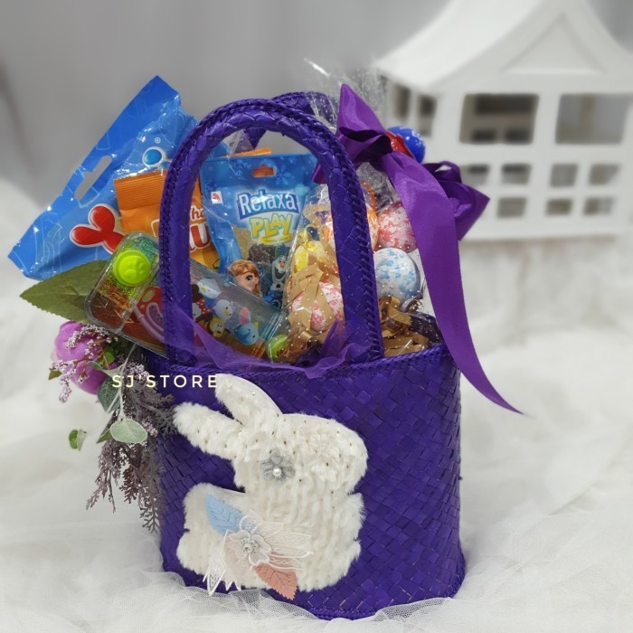 

Ready Easter bunny eggs hampers and snack tas parcel telur paskah