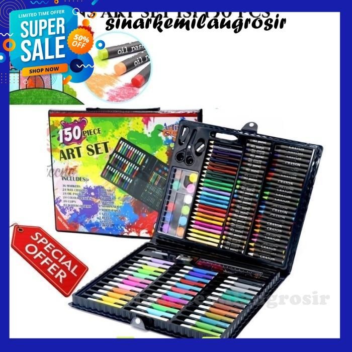 

ART SET 150 CRAYONS ALAT MELUKIS CRAYON PENSIL WARNA 150PCS PRODUK TERBAIK
