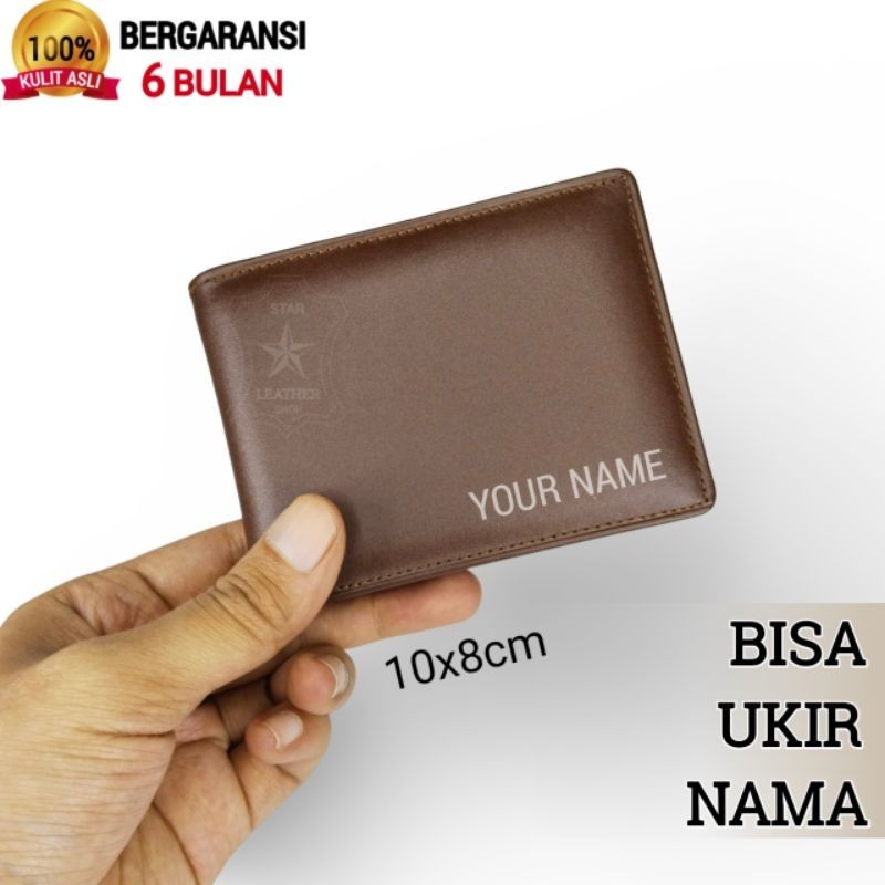 Dompet Kulit Pria Asli Original Mini Kecil Tipis Slim Wallet