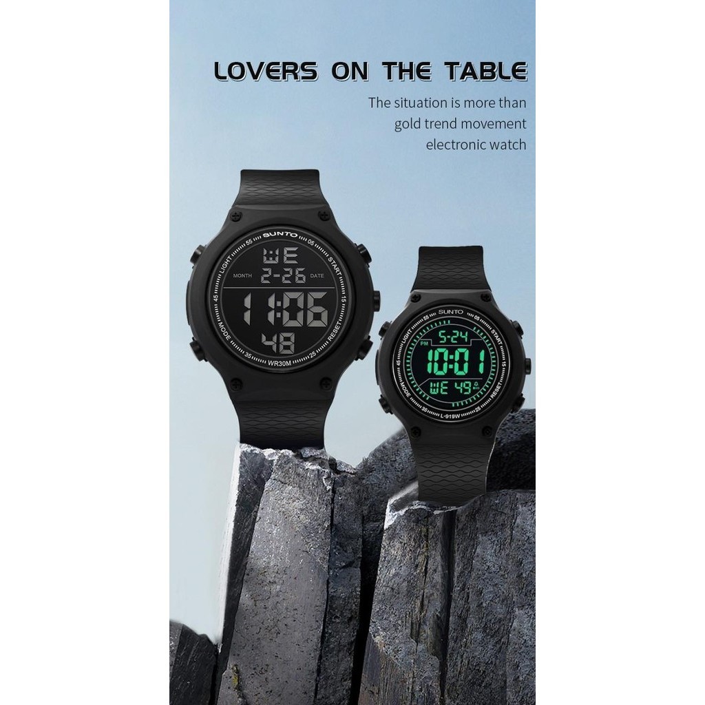 Jam Tangan Pria Wanita Couple Digital Sunto Skymax Water Resistant Original