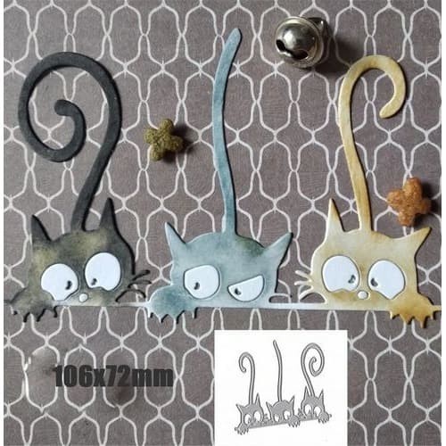 

Terbaru Cutting Dies - Animal Shape 2020_Three Snooping Cat Promo Terlaris