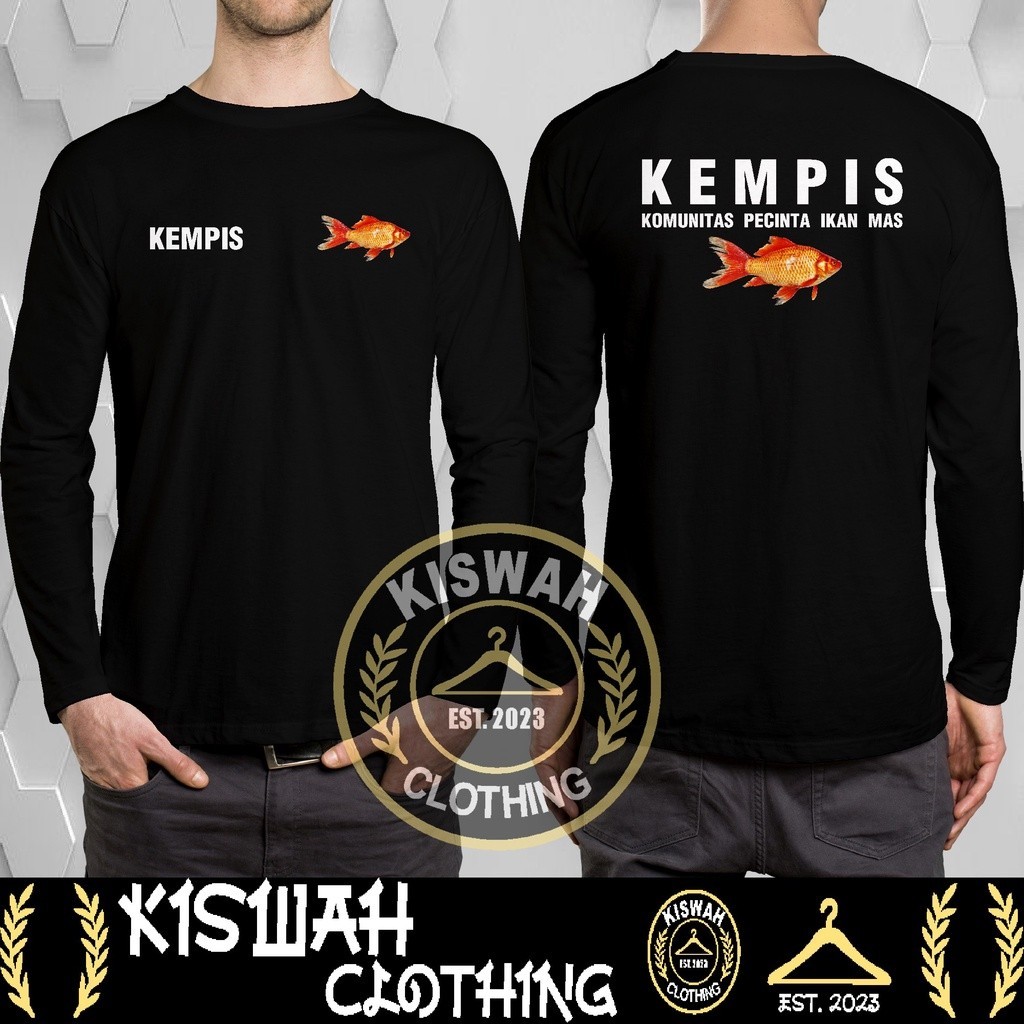 Kaos Tshirt KEMPIS Komunitas Pecinta Ikan Mas Lengan Panjang Baju Distro