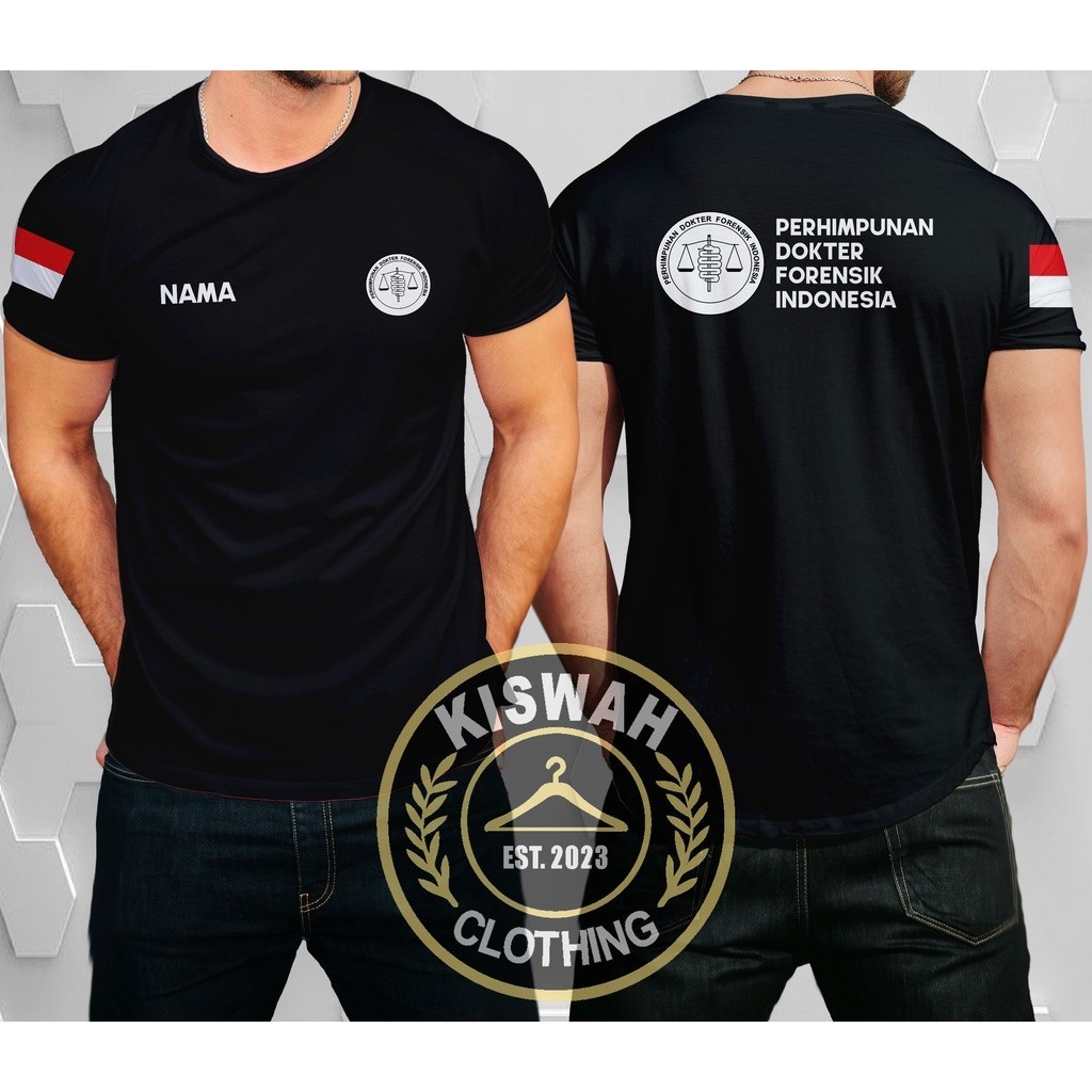 Kaos Tshirt PDFI Perhimpunan Dokter Forensik Indonesia Gratis Nama Baju Kesehatan