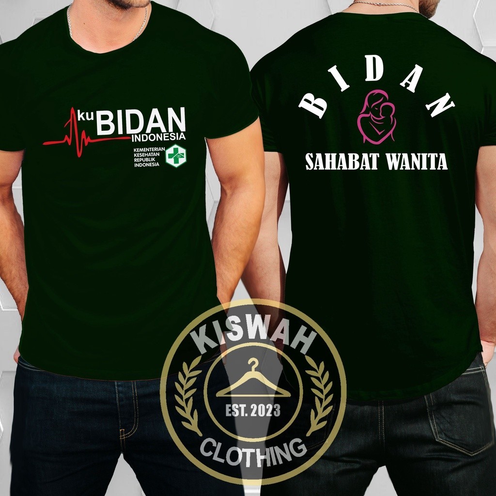 Kaos Tshirt Bidan Sahabat Wanita Aku Bidan Indonesia Kementerian Kesehatan Gratis Nama Kamu Baju Dis