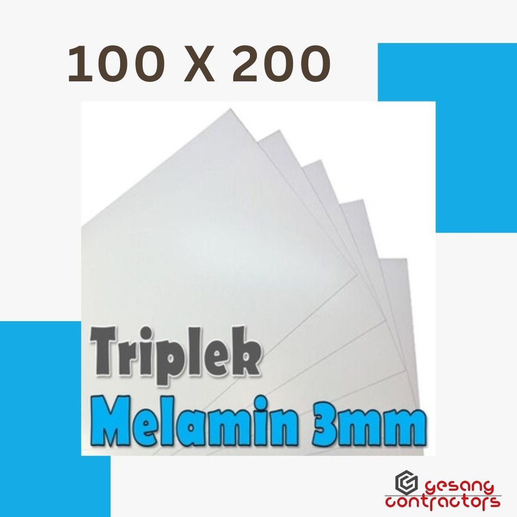 Triplek Melamin 3mm 100x200 cm (Isi 4 pcs)