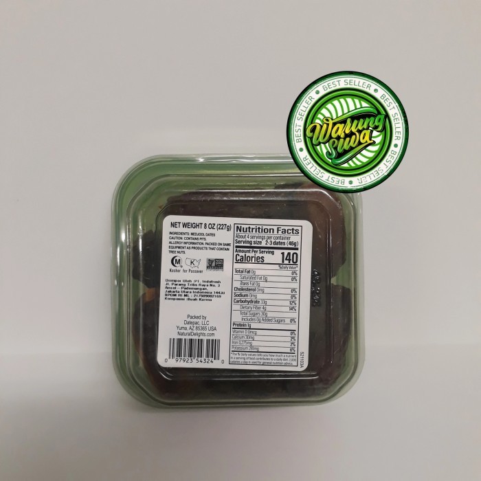 

Kurma - Kurma Natural Delights Whole Fresh Medjool Dates 227Gr
