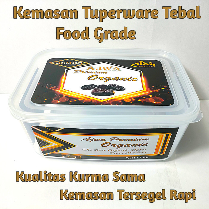 

Kurma - Kurma Ajwa Premium Organic Jumbo 1Kg