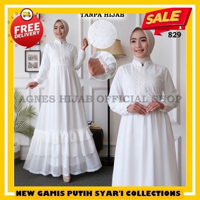 Rayya Couple Mom Kids Fashion Muslim Gamis Couple Ibu Dan Anak Bahan Shakilla Aplikasi Renda 2023 Lf