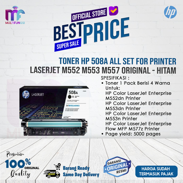 Terlaris Toner Hp 508A For Printer Laserjet M552 M553 M557 Original Promo Terbaru