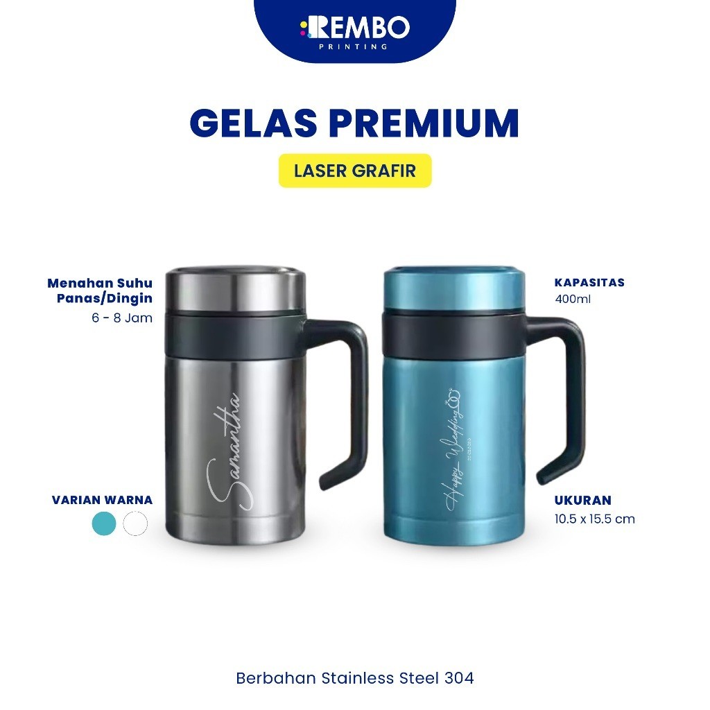 Gelas Print Grafir Nama/Logo/Kter Souvenir Tumbler/Si