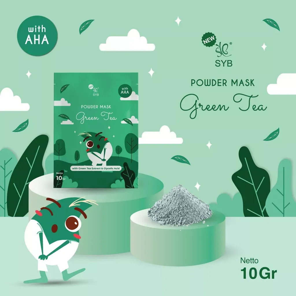 Syb Powder Mask Green Tea | 10 gr