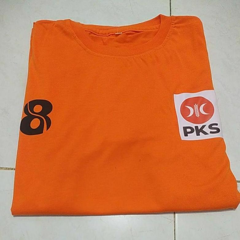 PRODUK BARU kaos pks partai keadilan sejahtera / kaos distro pks warna oren sablon dtf