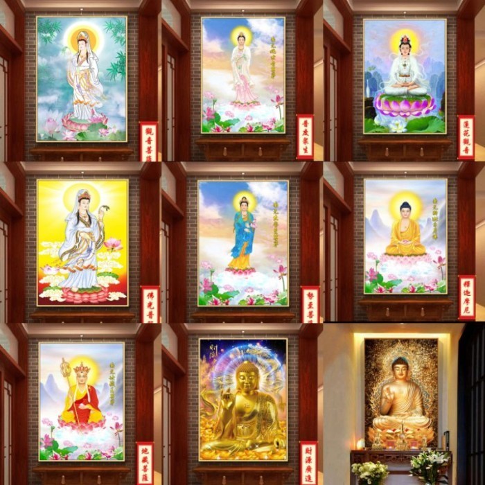 LUKISAN BUDDHA / LUKISAN PORCELAIN 5D + DIAMOND