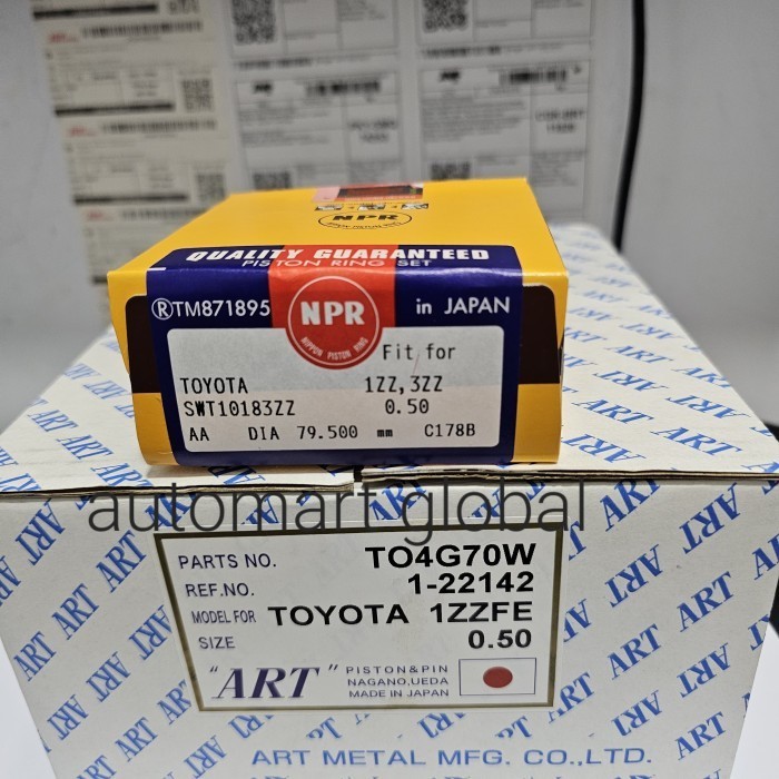 Paket Piston Std Altis Ring Piston Altis 1Zz Fe Teikin Riken Japan Kode Kn274