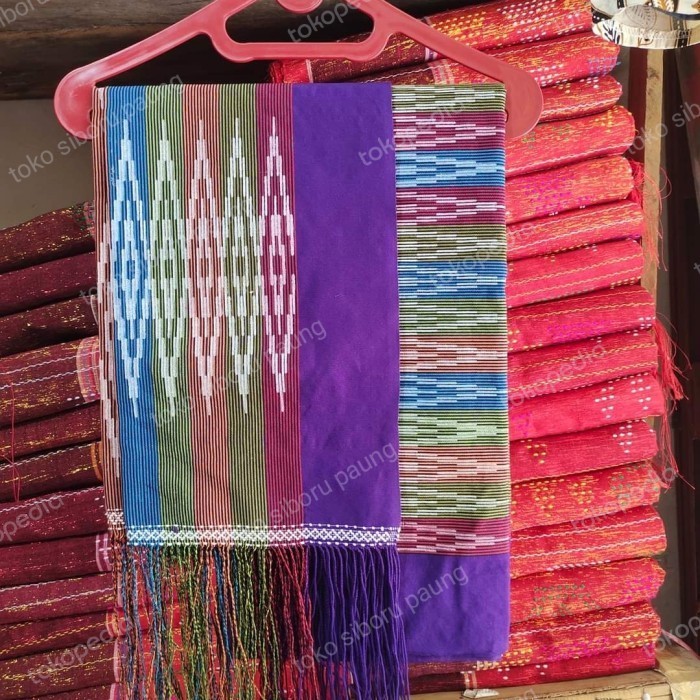 Songket harungguan premium warna ungu terong