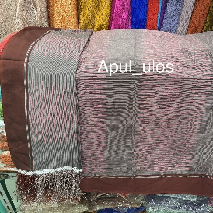 Set songket dan selendang sibolang rasta premium marun