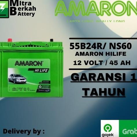 Ready | Siap Kirim Aki Kering Mobil Rush Ns60 Amaron Hilife