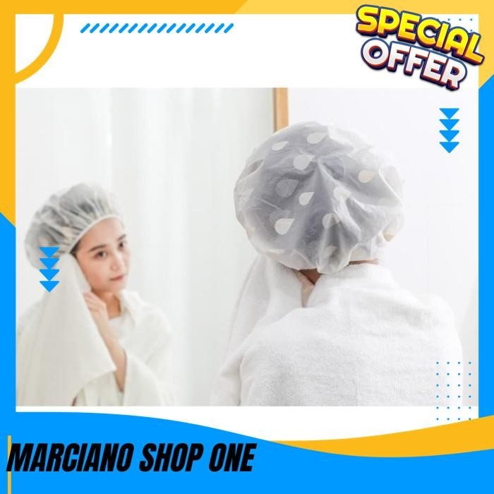 TOPI MANDI PENUTUP RAMBUT MASAK TAHAN AIR SHOWER CAP BATHING HAT  PODUK BAHAN BERKUALITAS 