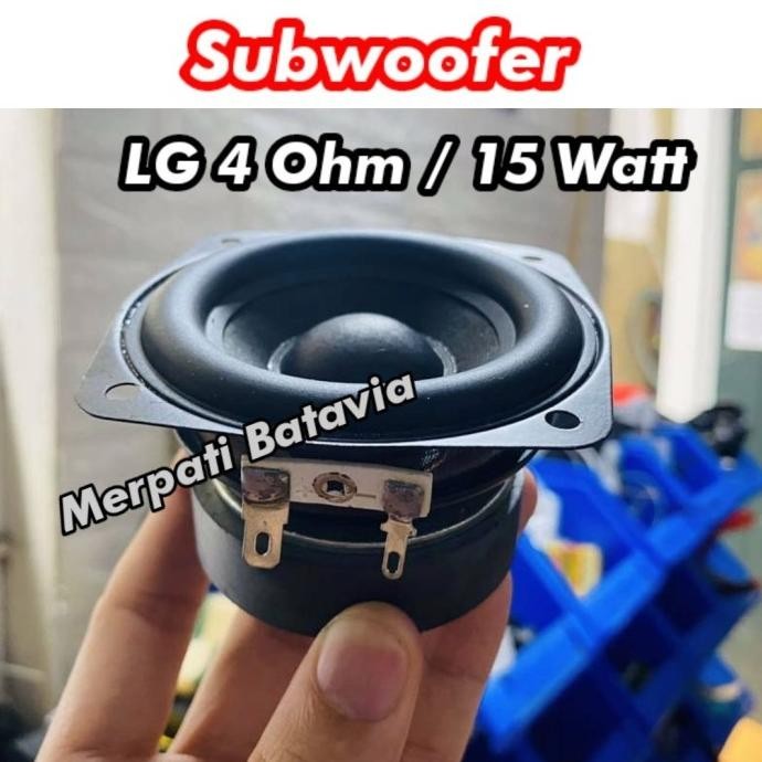 Mini Subwoofer Speaker Lg Woofer 3 Inch 15W 4 Ohm Low Bass 15 Watt 3In Terbaik Dikelasnya