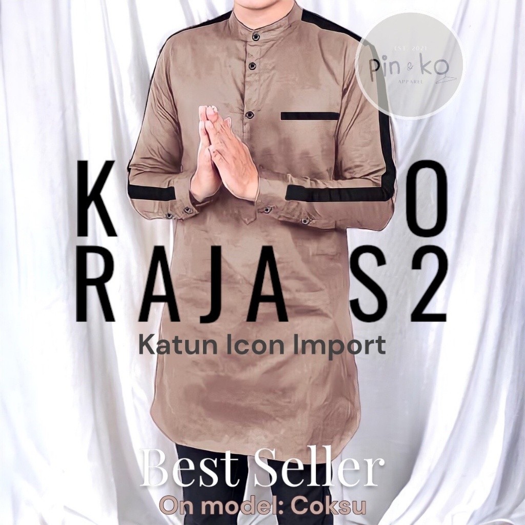 Baju Koko Dewasa Terbaru 2024 Koko Pria Anak Laki Lengan Panjang Sultan Mewah Kemeja Kurta Kekinian 