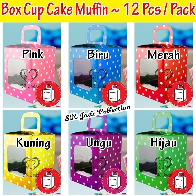 

Diskon Ekstra" [12 Pcs] Box Muffin Cup Cake Polkadot Isi 1 Kue Muffin 12 Kotak / Pack Dus Kardus Tatakan CupCake ||