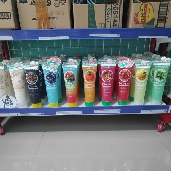 Hanasui Body SPA Exfoliating Gel 300ml Coffe Aloe Vera Blueberry Lemon Orange Cherry Strawberry with