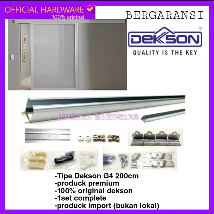 Terlaris REL SLIDING DEKSON D4 200CM REL GANTUNG 2.0M REL PINTU GESER 200CM