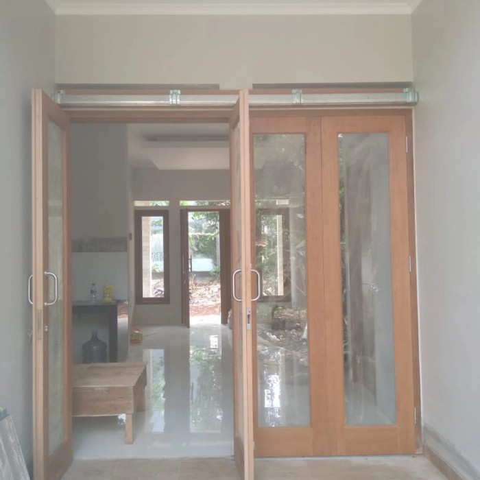 Terlaris REL PINTU LIPAT KAYU 4 daun buka 3-1