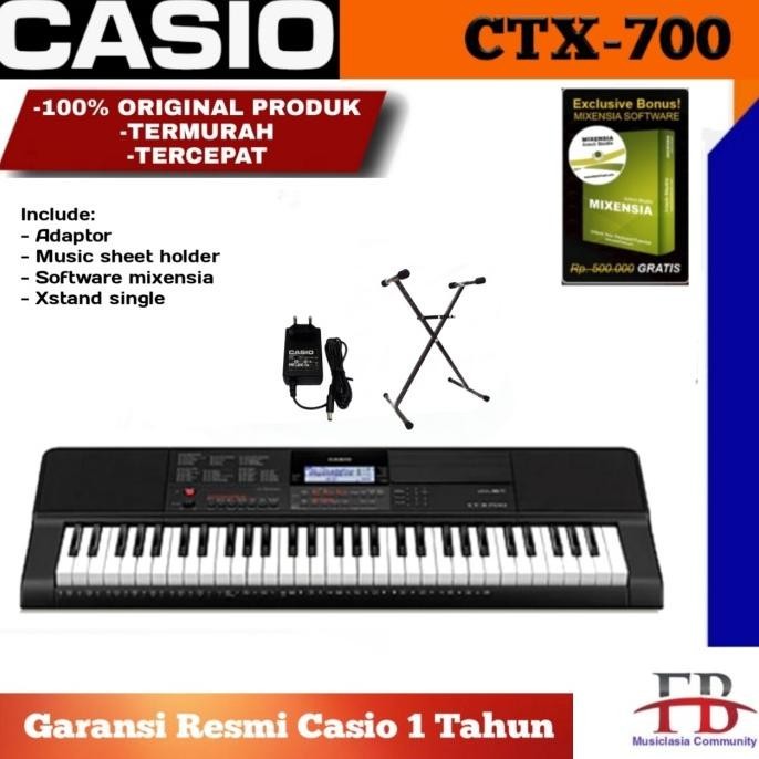 Casio Ctx700 Keyboard + Xstand / Ctx 700 / Ctx-700 / Ct-X700 Garansi