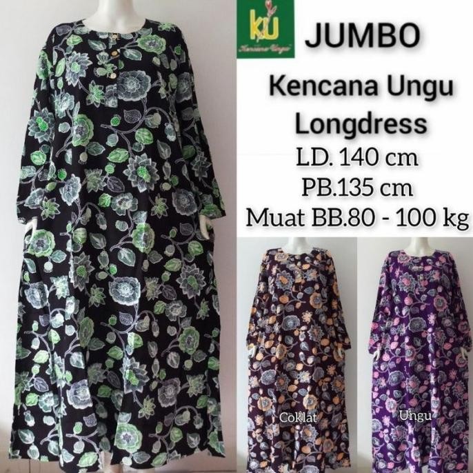 Abaya Super Jumbo Kencana Ungu