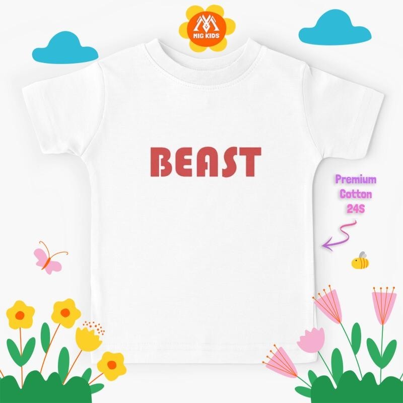 Baju Kaos Anak Logo beast, fanny beast Tiger beast 471