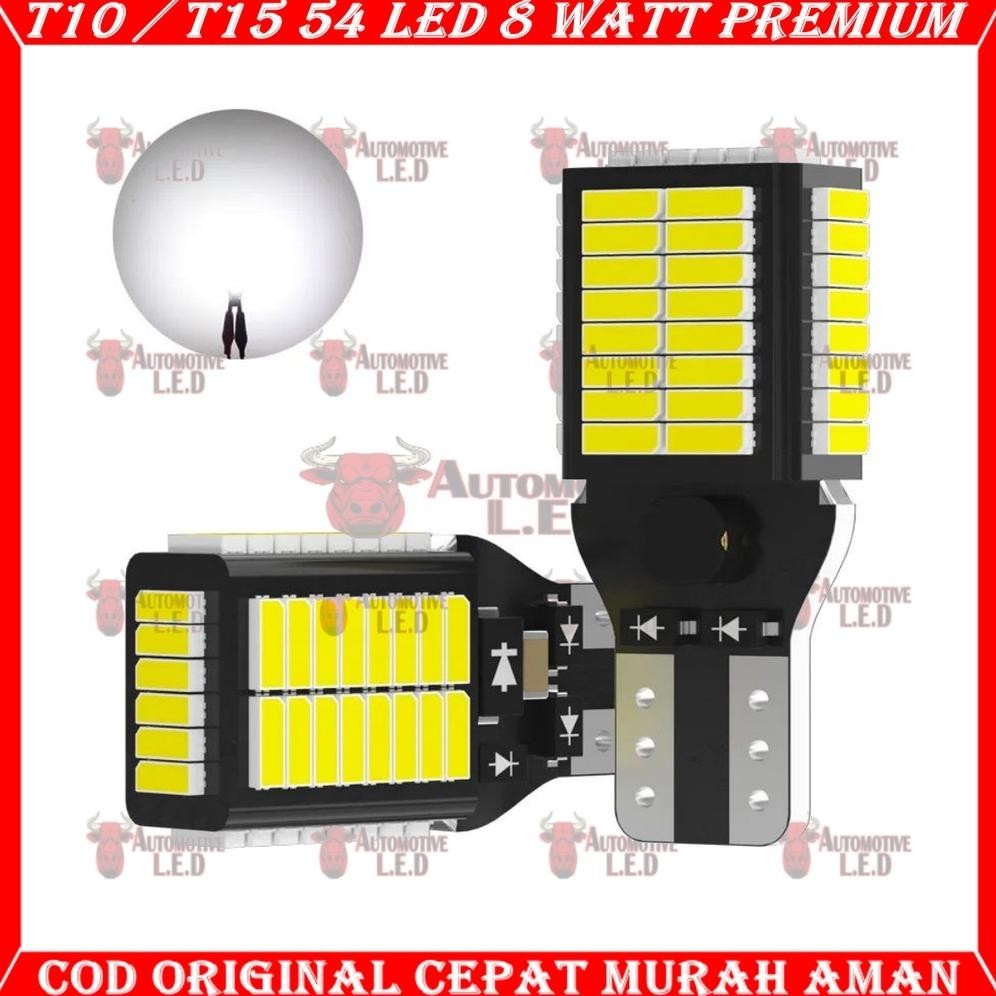 "Cashback Cepat" ORINAL LAMPU LED T1 54 LED WATT SUPER PREMIUM LED CANBUS SUPER BRHT MERK SXC LAMPU 