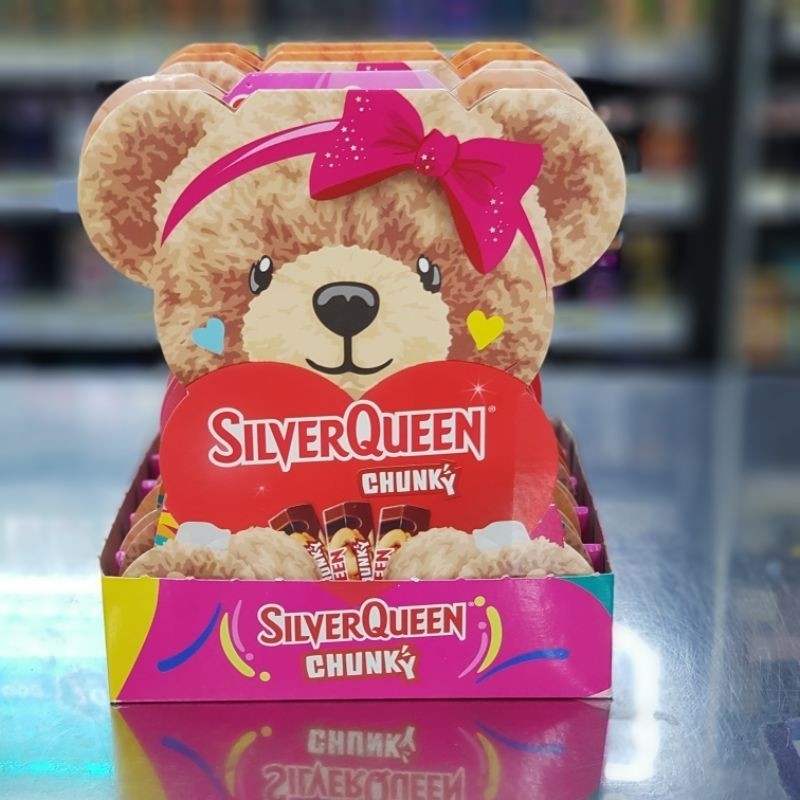 

SA3 SILVERQUEEN CHOCOLATE CHUNKY VALENTINE TEDDY BEAR EDITION 3X30G XW4