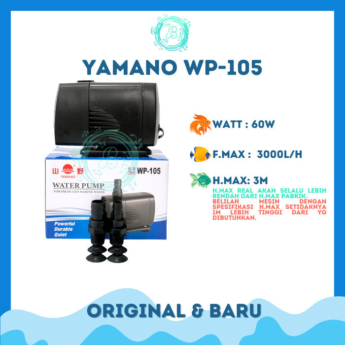 YAMANO 105 WP-105 WP 105 Pompa Aquarium Pompa Kolam Pompa Hidroponik