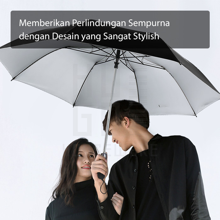 Hugo Payung Lipat Golf Besar Mewah Jumbo Otomatis Polos Lipat Dua