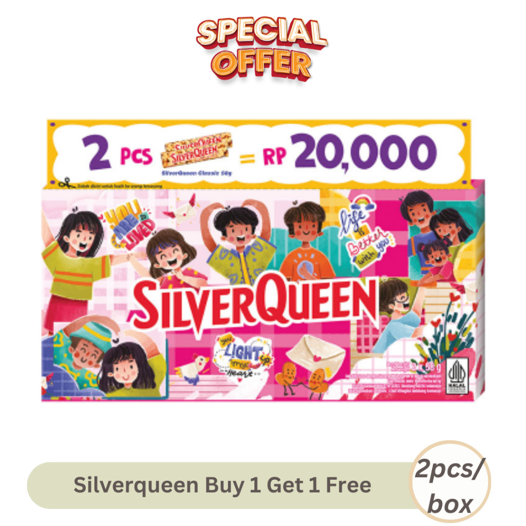 

IE9 SILVERQUEEN BUY 1 GET 1 FREE COKLAT DENGAN KACANG MENTE COKELAT AN SPESIAL VALENTINE L4W