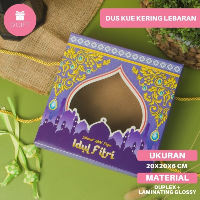 Dus Kue Kering Lebaran Packaging Hampers Idul Fitri 4 Toples 250gr